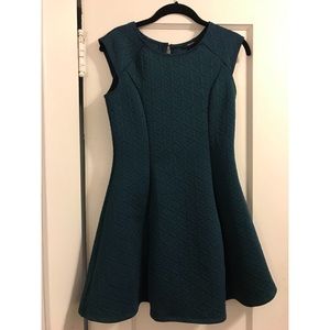 teal sleeveless dress